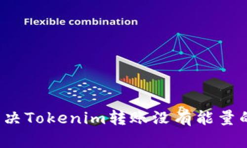 如何解决Tokenim转账没有能量的问题？